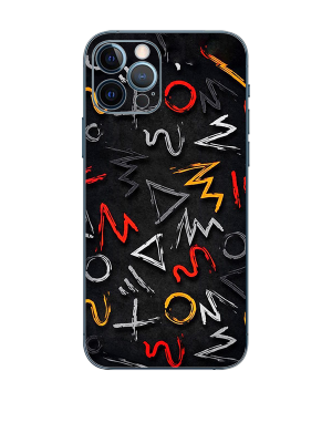 Black Scribble Art Quality Skin For All Models