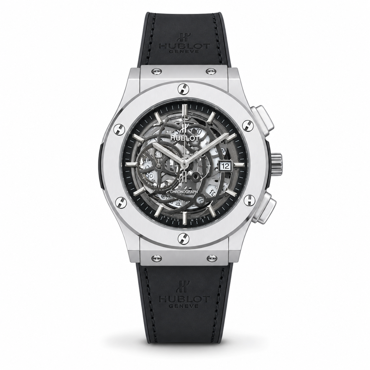 Hublot Leather Strap Watch