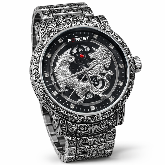 Forest Luxury Lion Curved Men Wrist Watch