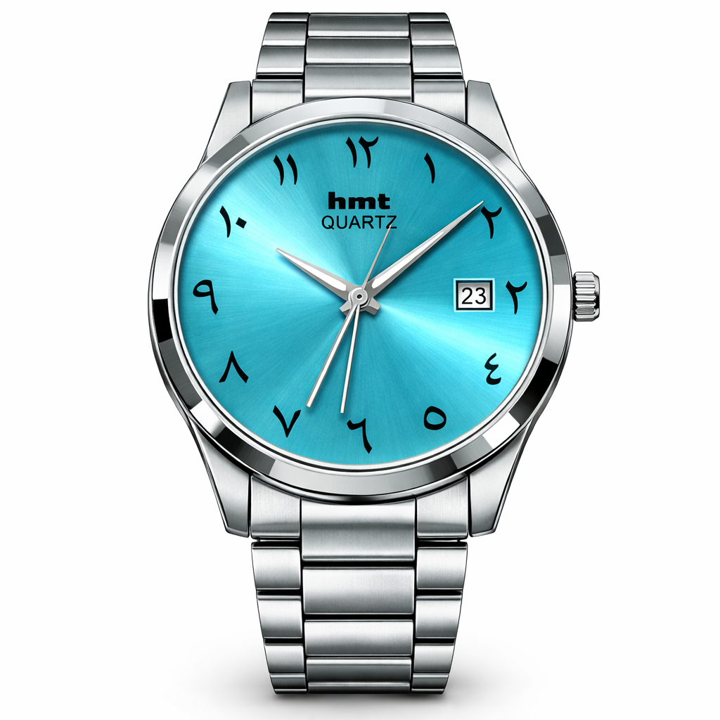 HMT Noir Arabic Classic – Stainless Steel Quartz Watch