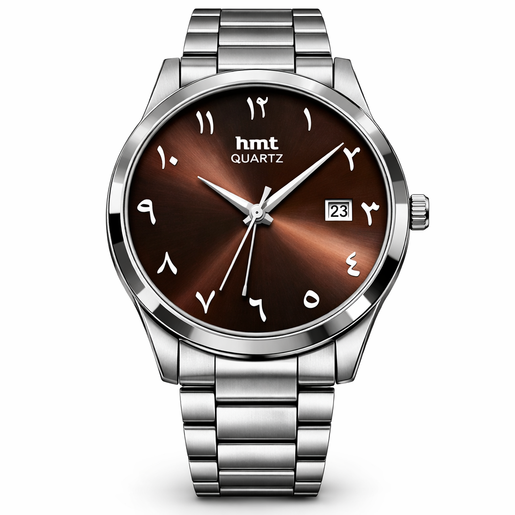 HMT Noir Arabic Classic – Stainless Steel Quartz Watch