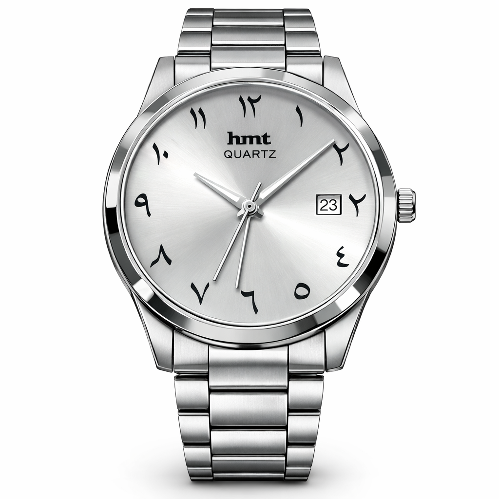 HMT Noir Arabic Classic – Stainless Steel Quartz Watch