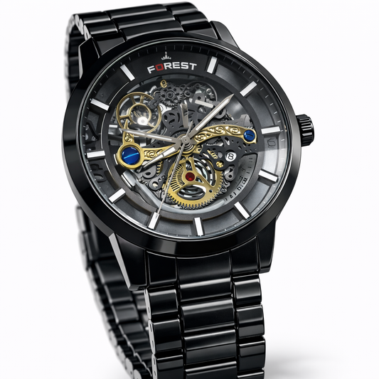 The Sovereign Skeleton | Two-Tone Gold & Steel Automatic WATCH