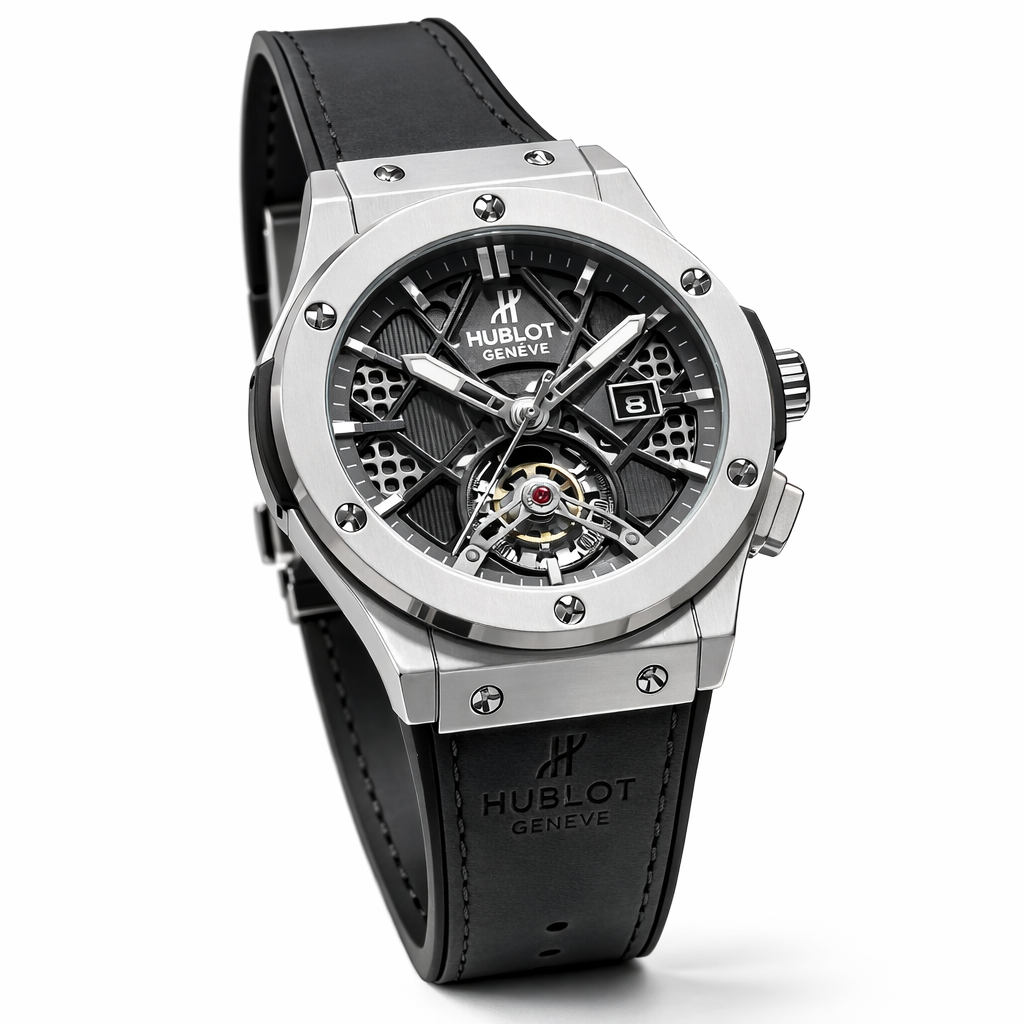 Hublot Leather Strap Watch