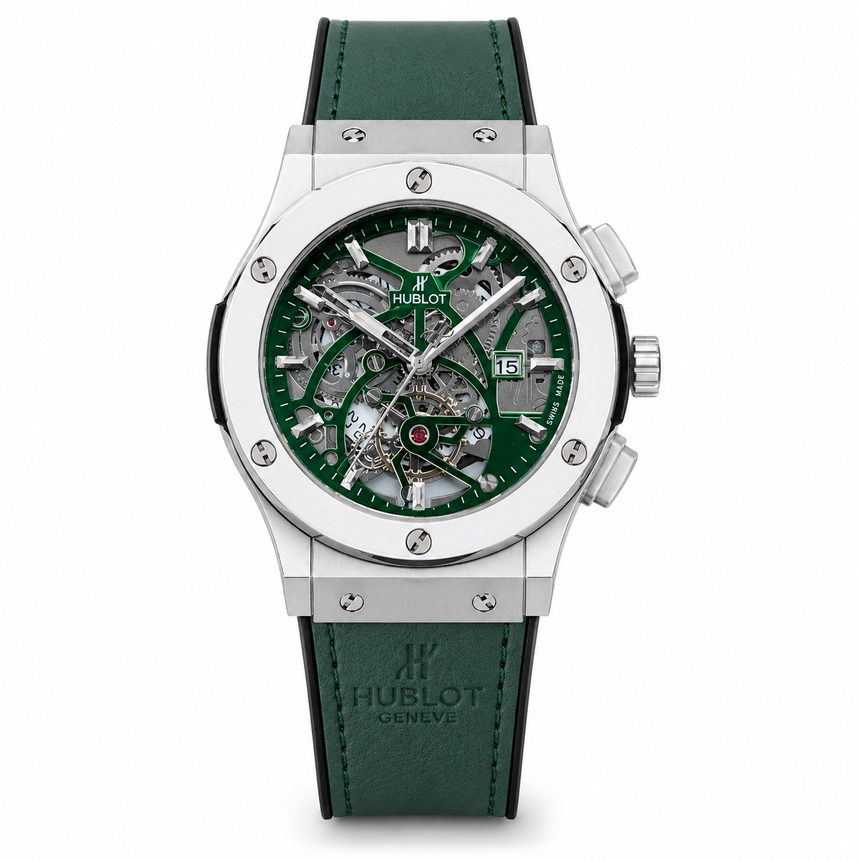 Hublot Leather Strap Watch