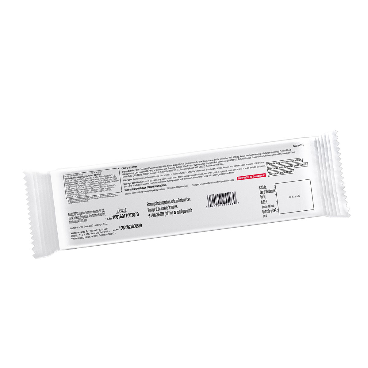 GNC Protein Wafer Bar 10g Protein | No Added Sugar | 100% Guilt-Free Snacking