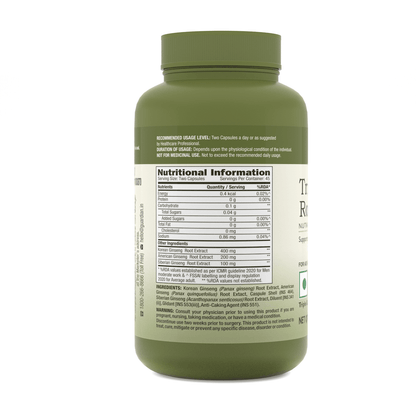 GNC Herbal Plus Triple Ginseng Root 60 Capsules